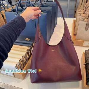 NWT COACH Brooklyn Shoulder Bag 28 LEATHER CU068 merlot / brass